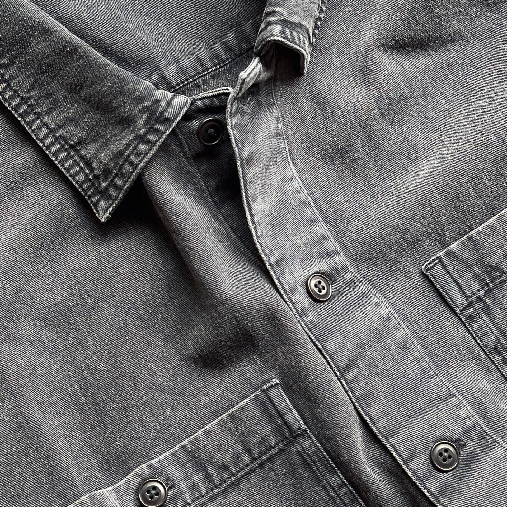 3sixteen | Short Sleeve Workshirt | Black Stonewash