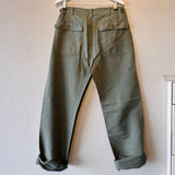 Tellason | Fatigue Pant | Straight Cotton/Linen Slub | Moss