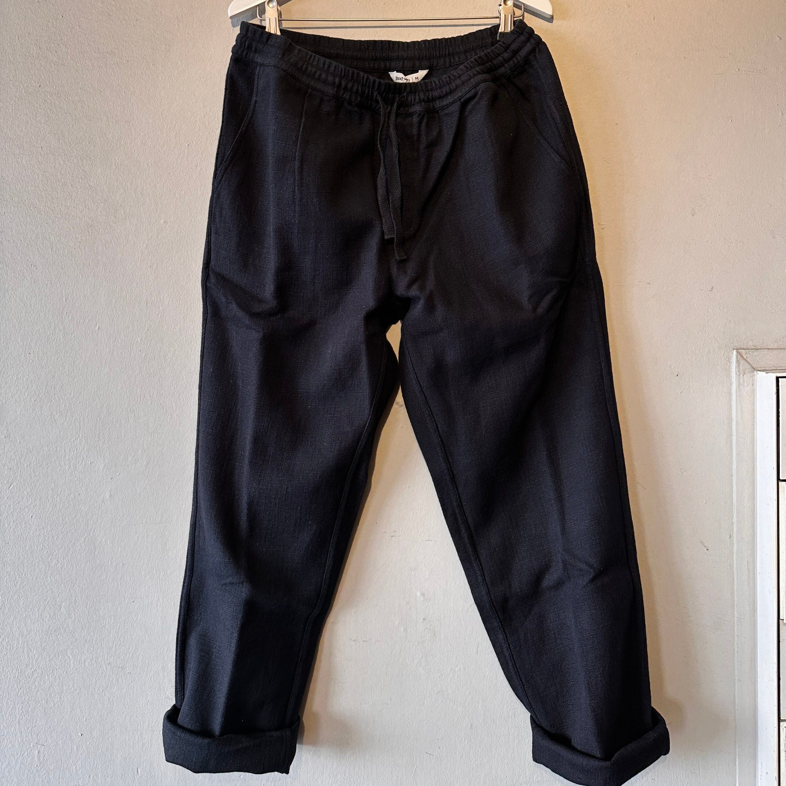 3sixteen | Easy Pant | Black Cotton/Linen