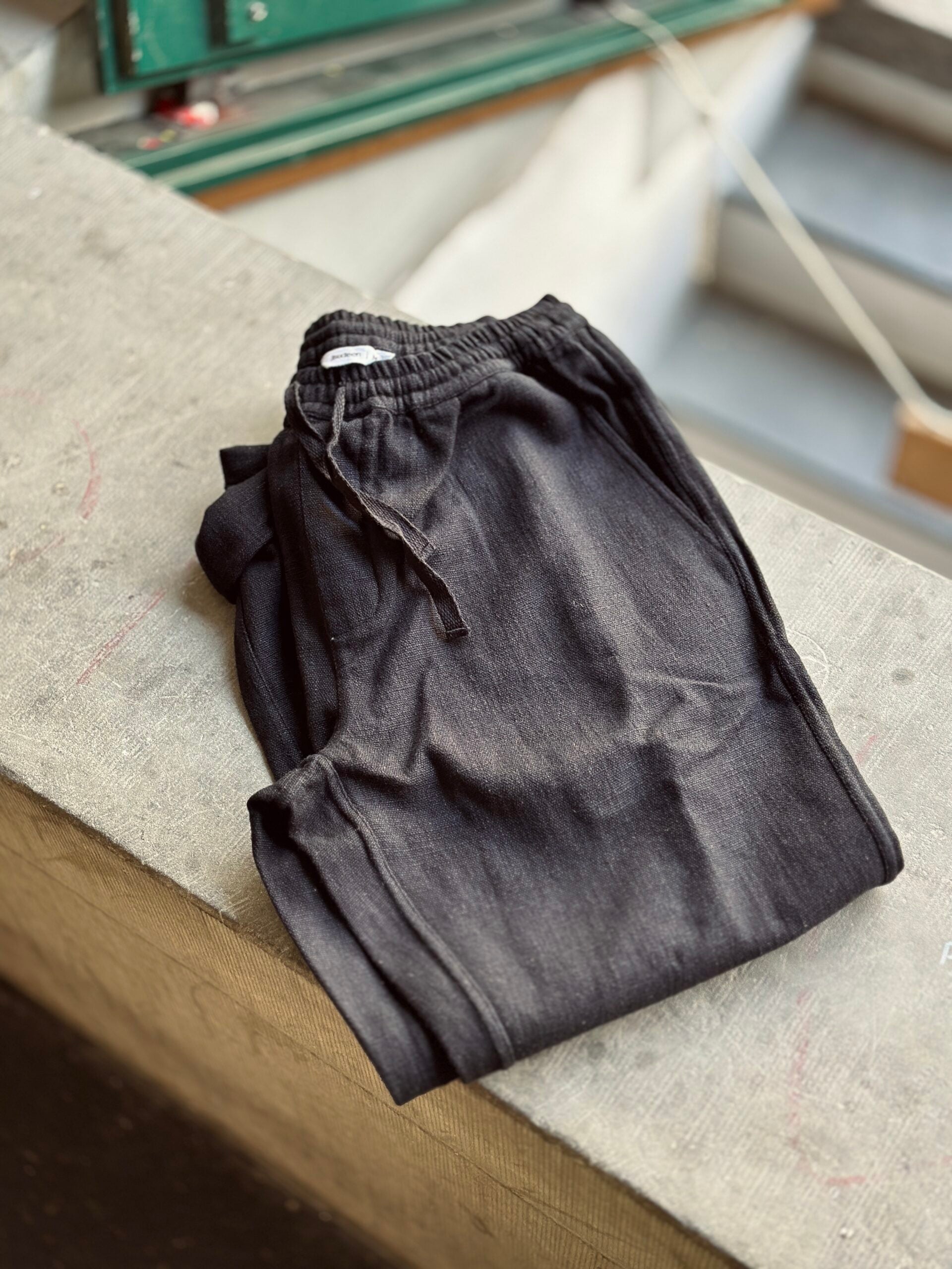 3sixteen | Easy Pant | Black Cotton/Linen