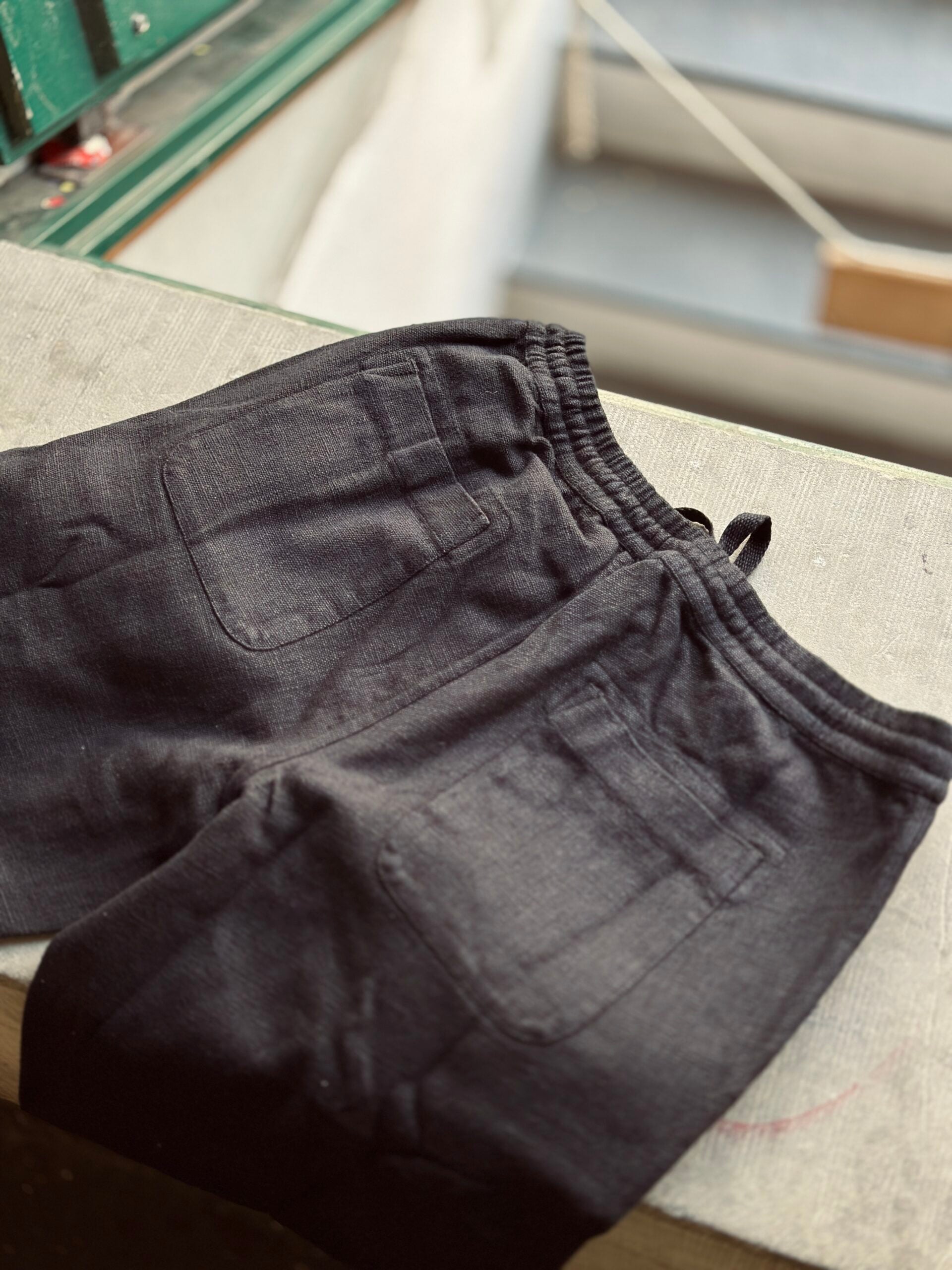 3sixteen | Easy Pant | Black Cotton/Linen