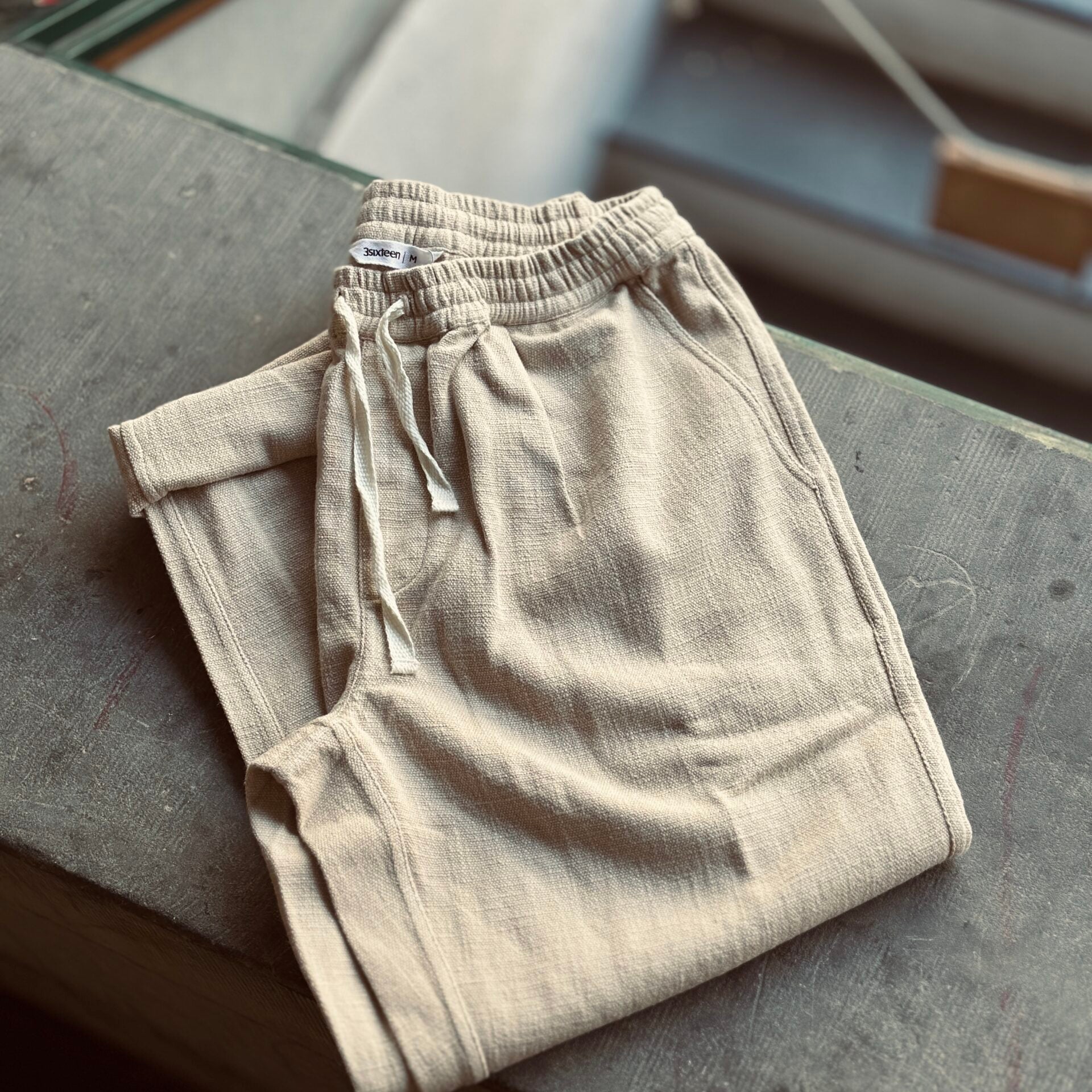 3sixteen | Easy Pant | Alabaster Cotton/Linen