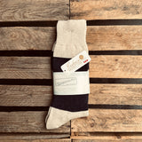 Anonymous Ism | Wool Cashmere Stripes Crew | Oatmeal