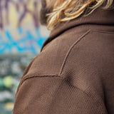 Dehen 1920 | Shawl Sweater Coat | Wool Knt | Brown