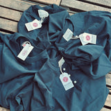 Fullcount | 5222H-21 | Flat Seam Heavyweight Henley T-Shirt | Ink. Black