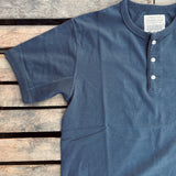 Fullcount | 5222H-21 | Flat Seam Heavyweight Henley T-Shirt | Ink. Black