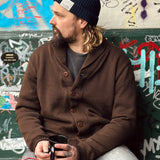 Dehen 1920 | Shawl Sweater Coat | Wool Knt | Brown