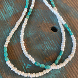 Red Rabbit Trading Co. | White & Turquoise Bead Necklace