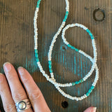 Red Rabbit Trading Co. | White & Turquoise Bead Necklace