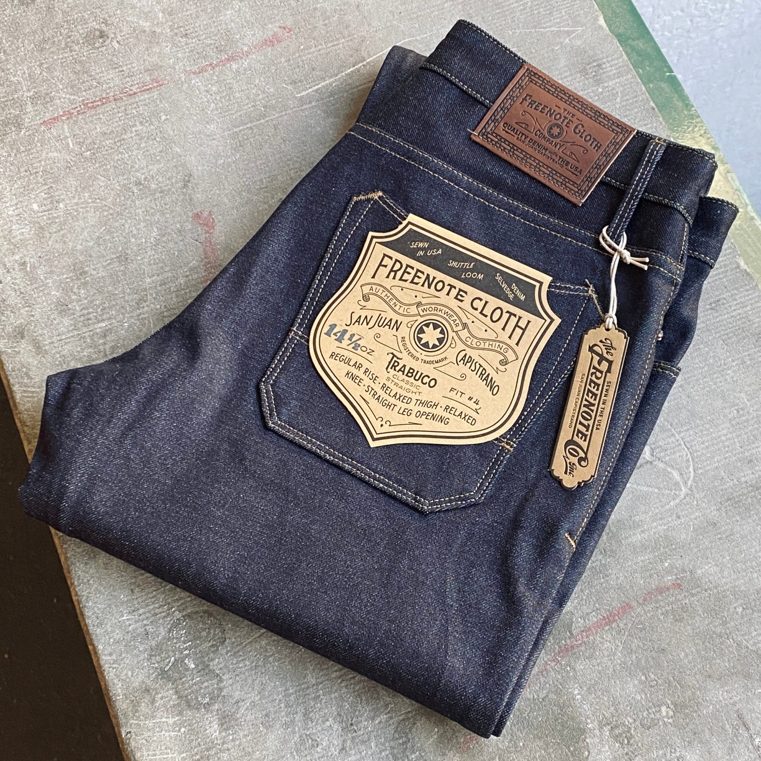 Freenote Cloth | trabuco | classic straight 14.50 ounce | kaihara denim