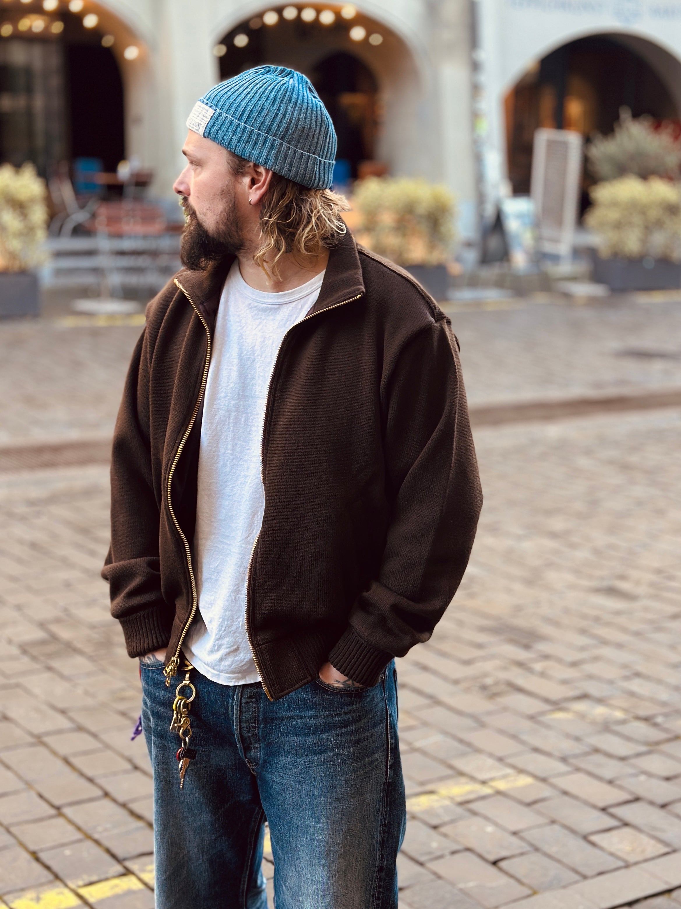Dehen 1920 ニットジャケット M ハーレー　インディアン　新品未使用 Dehen 1920 | Full-Throttle Moto-Sweater | Brown – FEINFRACHT