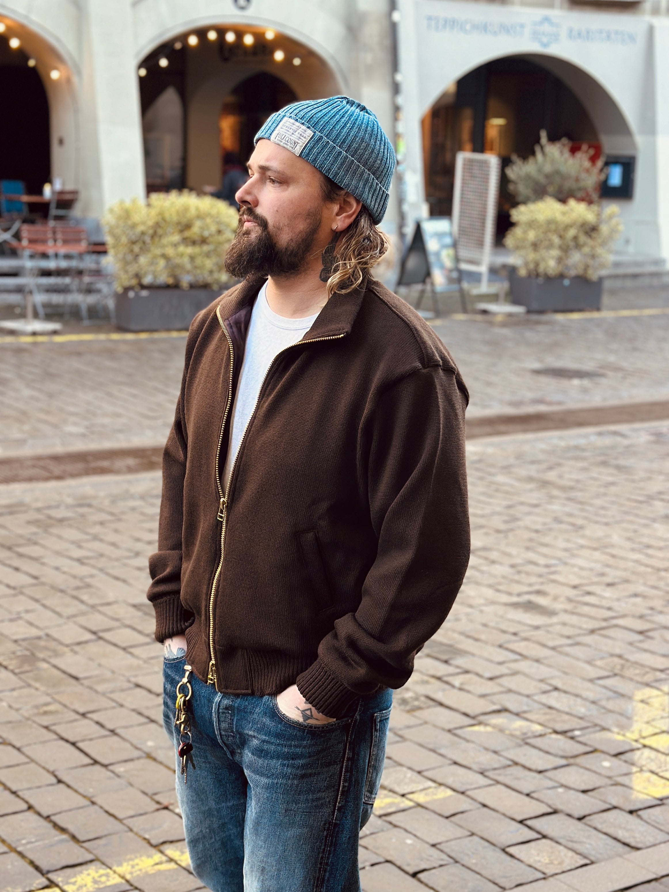 Dehen 1920 | Full-Throttle Moto-Sweater | Brown – FEINFRACHT