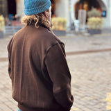 Dehen 1920 | Full-Throttle Moto-Sweater | Brown