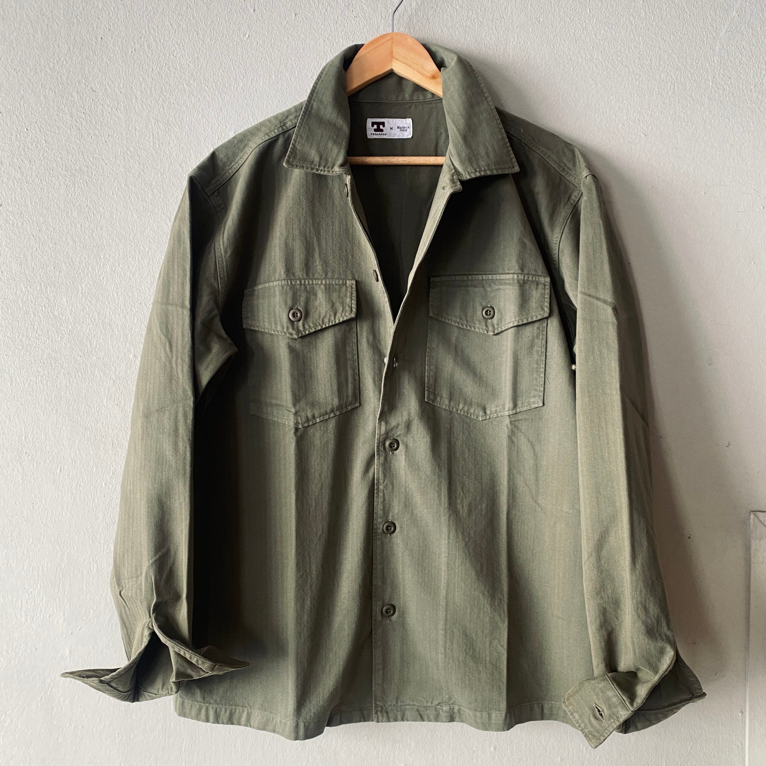 Tellason | Fatigue Shirt | Herringbone Twill | Military