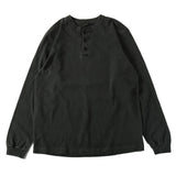 Barns Outfitters | BR-3044PG | Henry Neck L/S T-shirt | Pigment Dye | 19/BLK