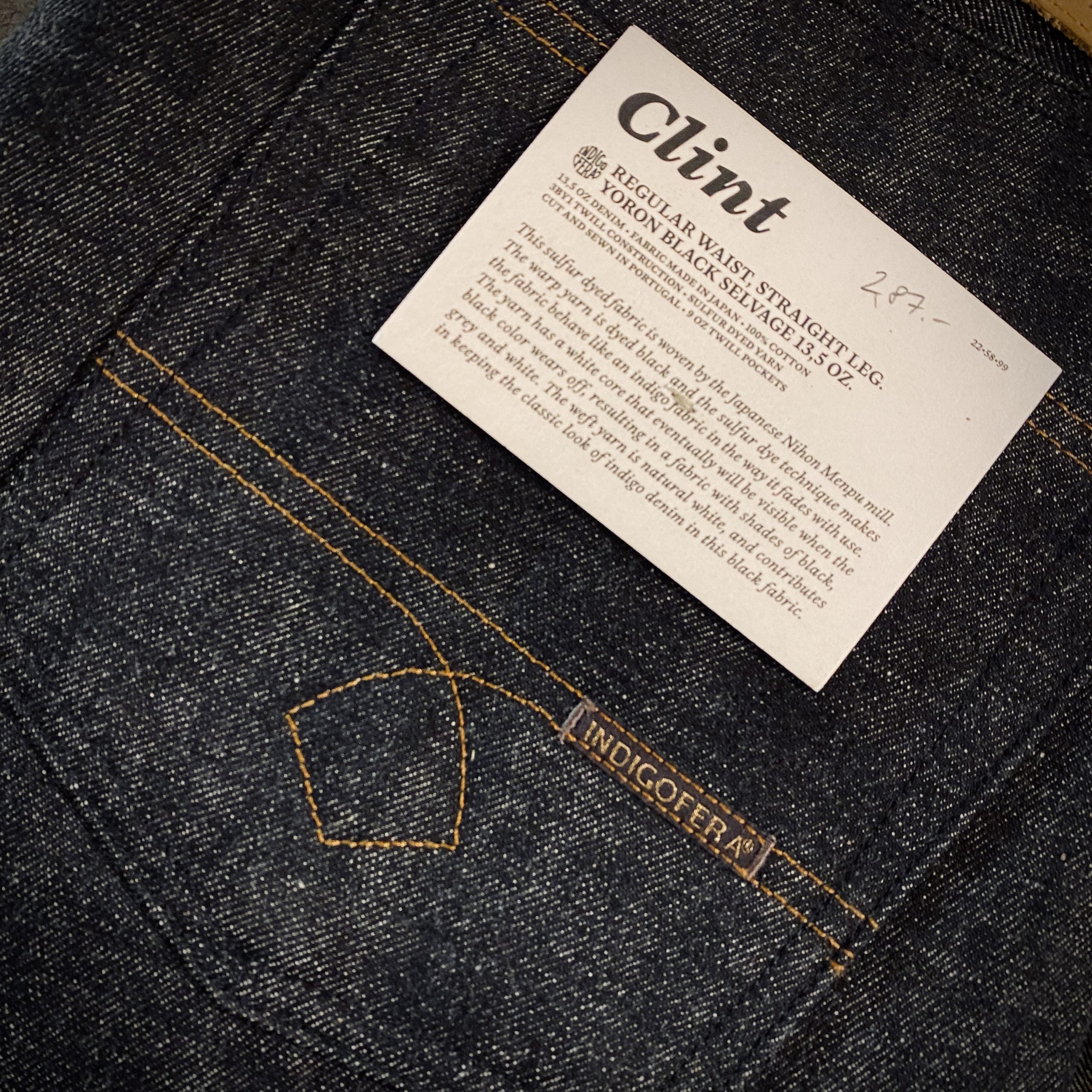 IndigoFera | Clint Jeans | Yoron Black | 13.5oz