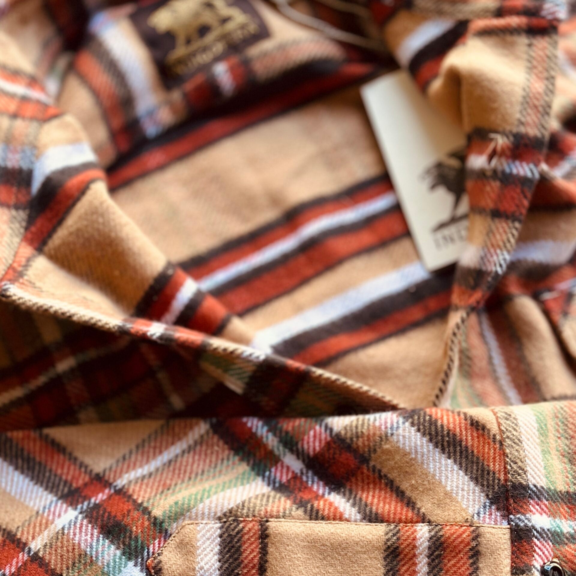 Indigofera | Bryson Flannel Shirt | beige, red, white, green