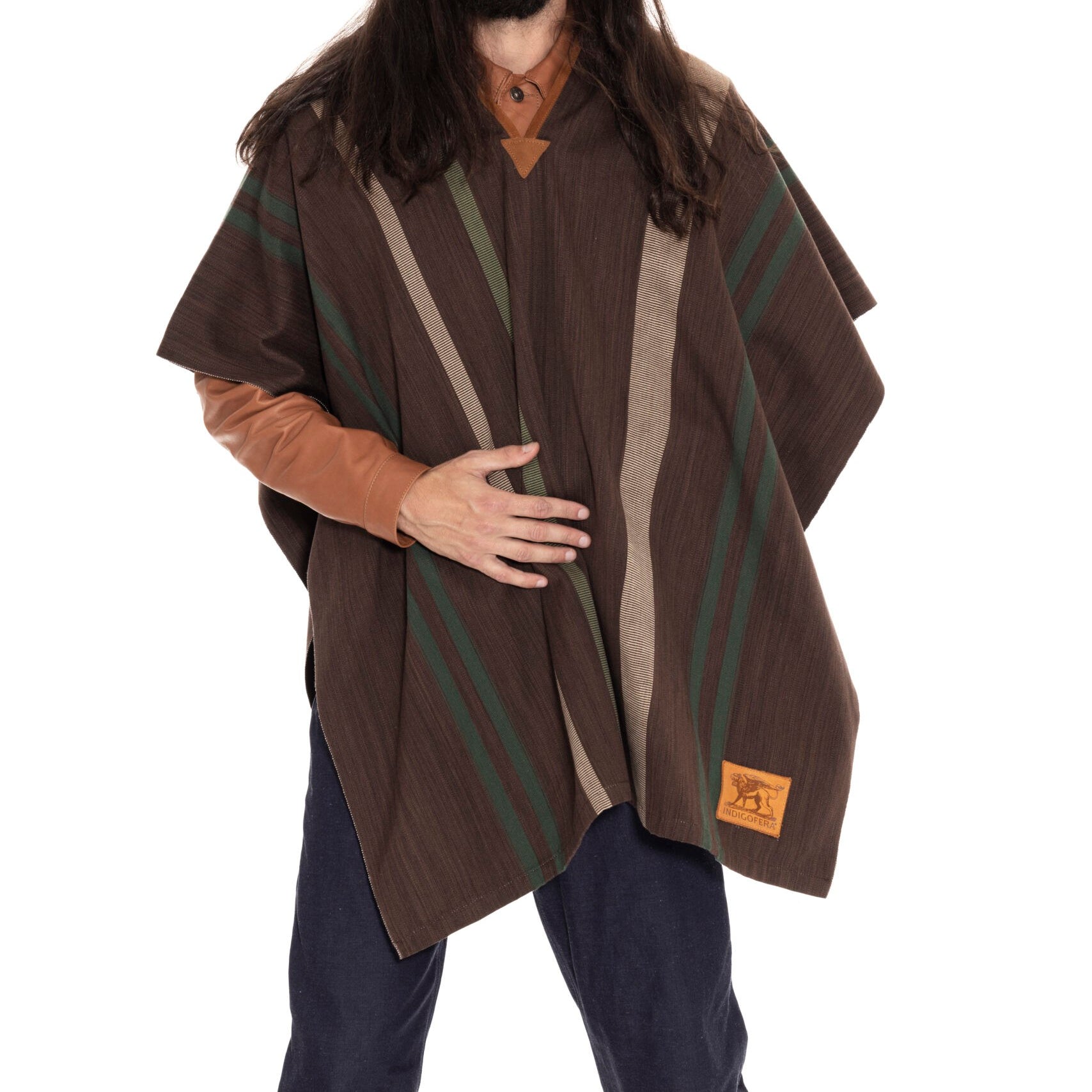 Indigofera | Poncho | Brown Green