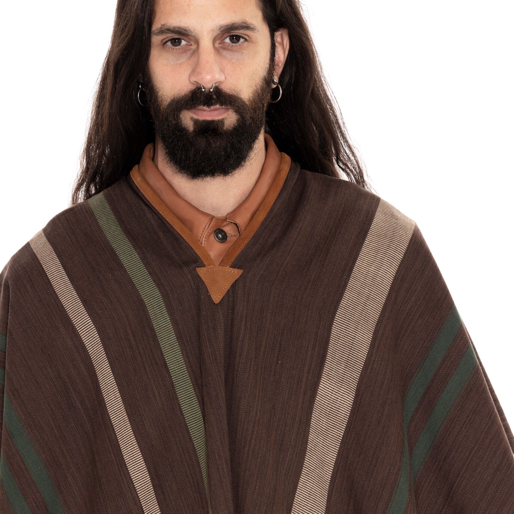 Indigofera | Poncho | Brown Green