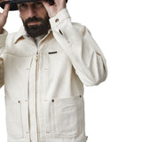 Indigofera | Wibaux Jacket | Broken Twill Ecru | 100% Cotton Rinsed