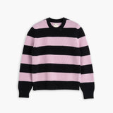 Eat Dust | Club Sweater Delta Yarn Black/Pink Stripes