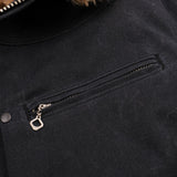 Freenote | RJ-2 | waxed canvas | 20 ounce | shearling | black