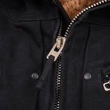 Freenote | RJ-2 | waxed canvas | 20 ounce | shearling | black