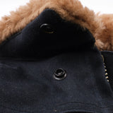 Freenote | RJ-2 | waxed canvas | 20 ounce | shearling | black