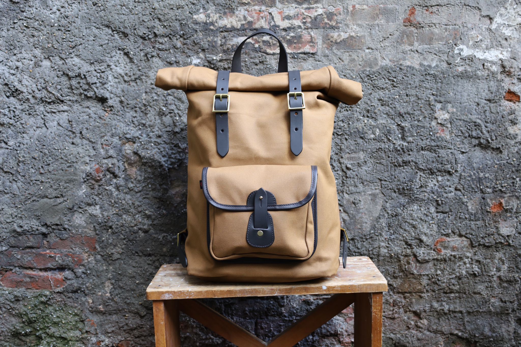 Croots | BT25 | British Twill Rolltop Backpack | Tan