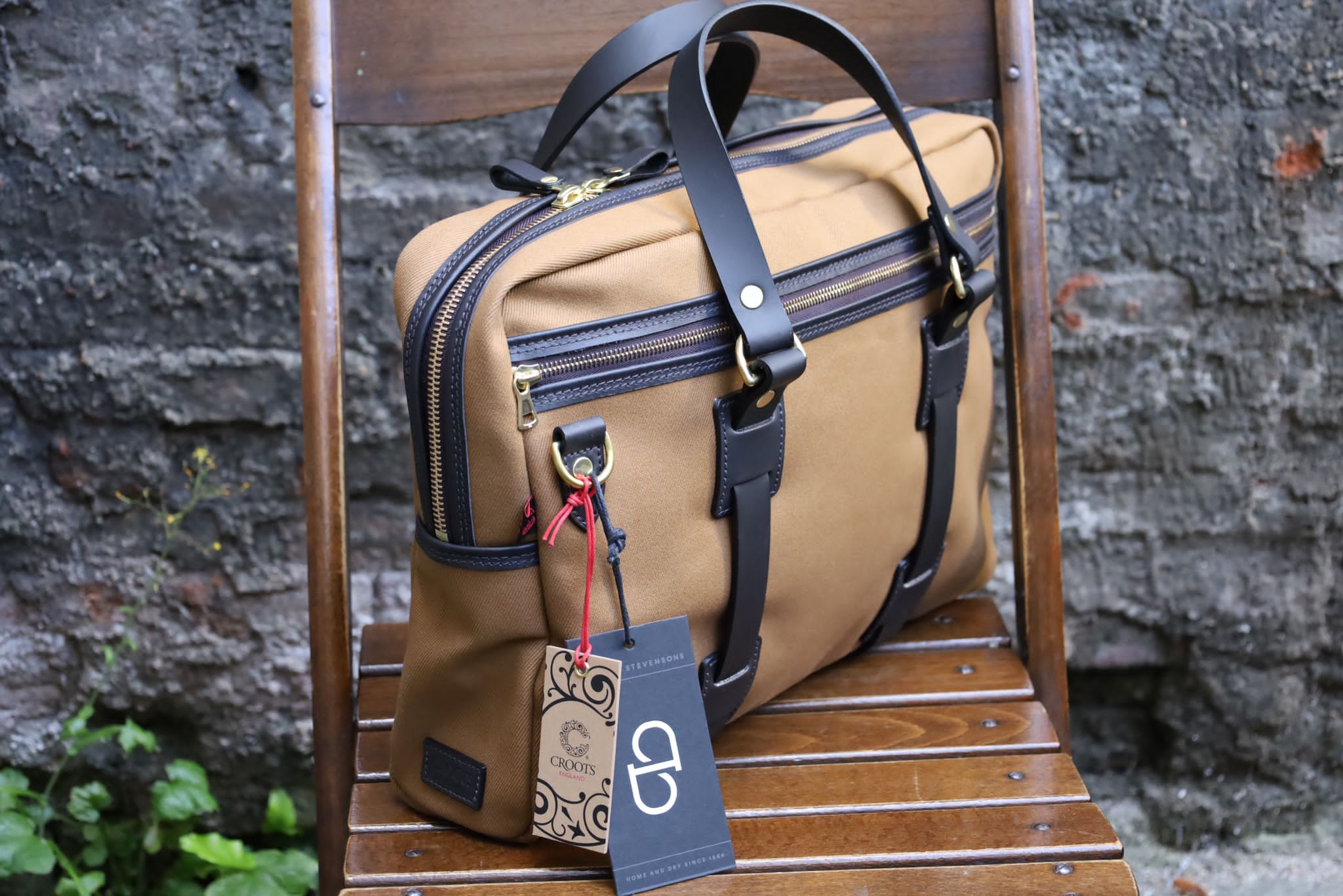 Croots | BT02 | British Twill Laptop Bag | Tan