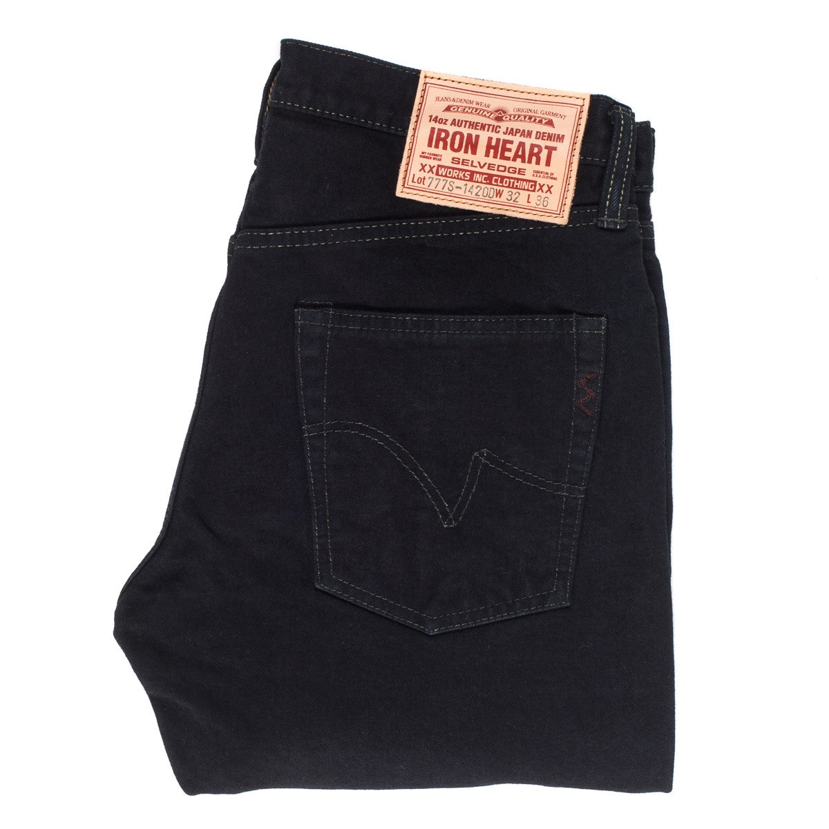 Iron Heart | IH-777S-142od | 14oz Selvedge Denim Slim Tapered Jeans | Indigo Overdyed Black