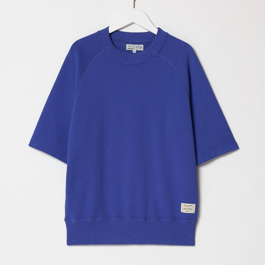 Merz b. Schwanen | RGSW02 | Mens Sweatshirt | Short sleeve |  Organic cotton | 11,3OZ | Relaxed fit | 661 vintage blue