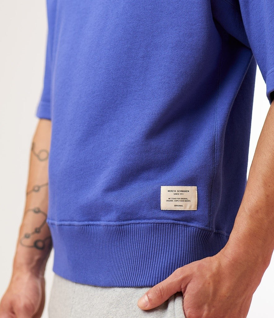 Merz b. Schwanen | RGSW02 | Mens Sweatshirt | Short sleeve |  Organic cotton | 11,3OZ | Relaxed fit | 661 vintage blue