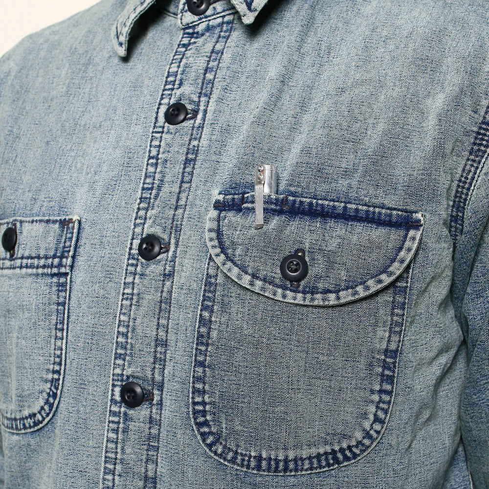 RGT | Work Shirt // Washed Out Indigo Selvedge Canvas