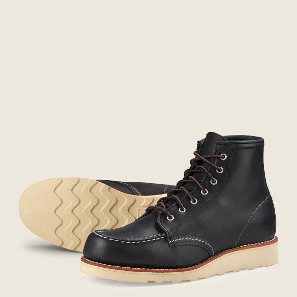 Red Wing | 3373 | 6-INCH CLASSIC MOC |  BLACK BOUNDARY LEATHER