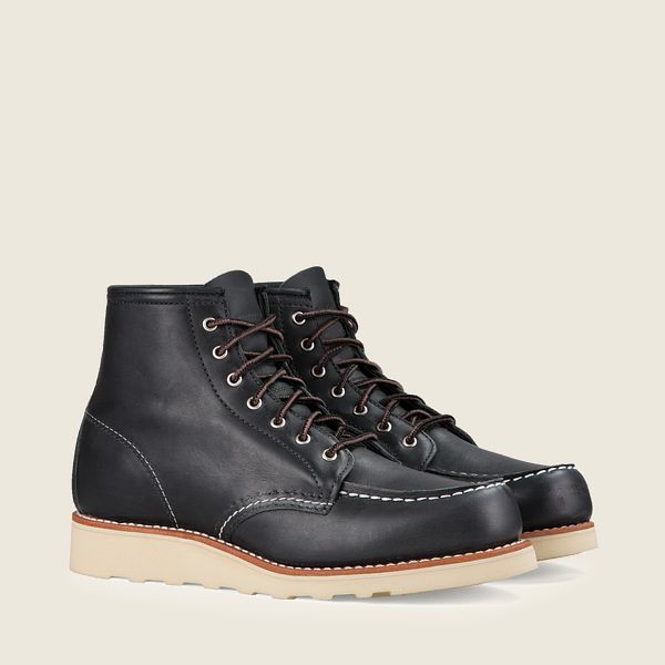 Red Wing | 3373 | 6-INCH CLASSIC MOC |  BLACK BOUNDARY LEATHER