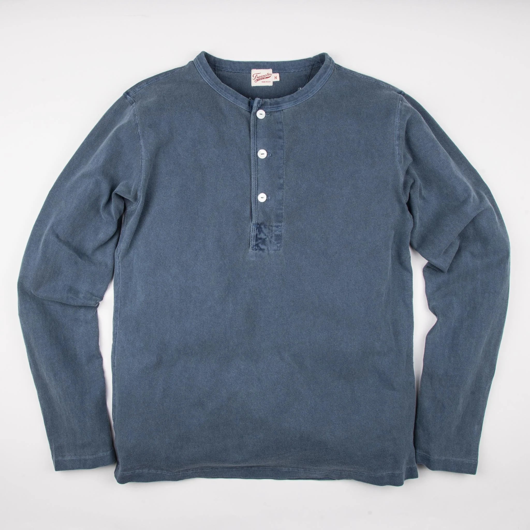 Freenote | 13 ounce henley l/s | Faded Blue