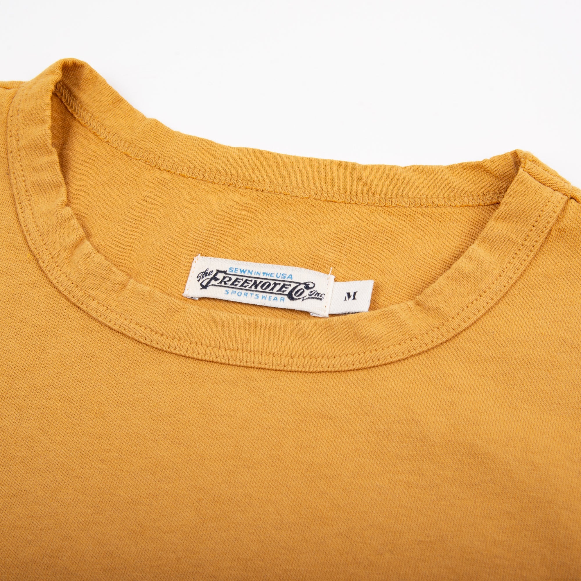 Freenote | 9 ounce pocket t-shirt | mustard