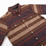 Freenote | benson overshirt | brown stripe