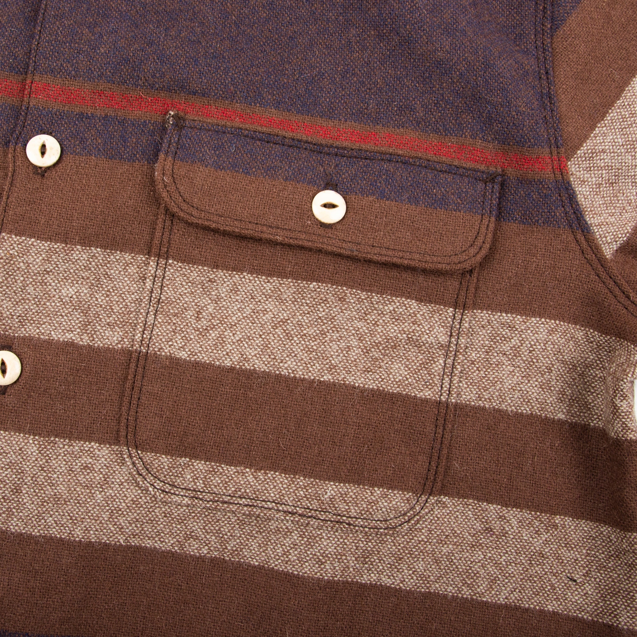 Freenote | benson overshirt | brown stripe