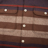 Freenote | benson overshirt | brown stripe