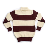 Heimat | RUGR2S41 | Signal Rollneck Rugby | Seashell / Burgundy