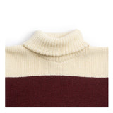 Heimat | RUGR2S41 | Signal Rollneck Rugby | Seashell / Burgundy