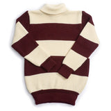 Heimat | RUGR2S41 | Signal Rollneck Rugby | Seashell / Burgundy