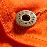 Ginew | Wax Canvas Rider Jacket | orange