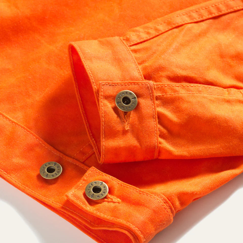 Ginew | Wax Canvas Rider Jacket | orange