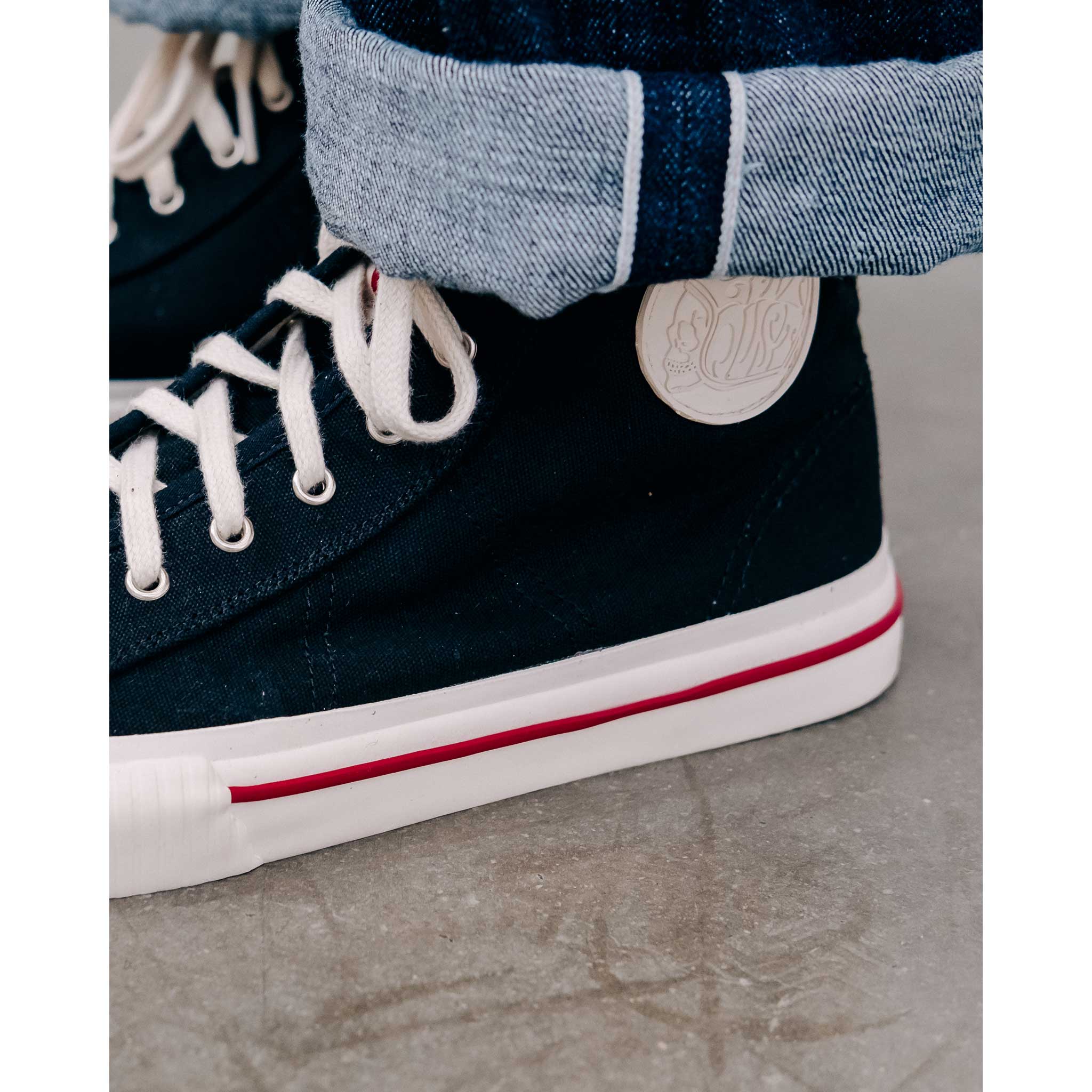 Eat Dust | Jay High Top Canvas Sneakers | Black  