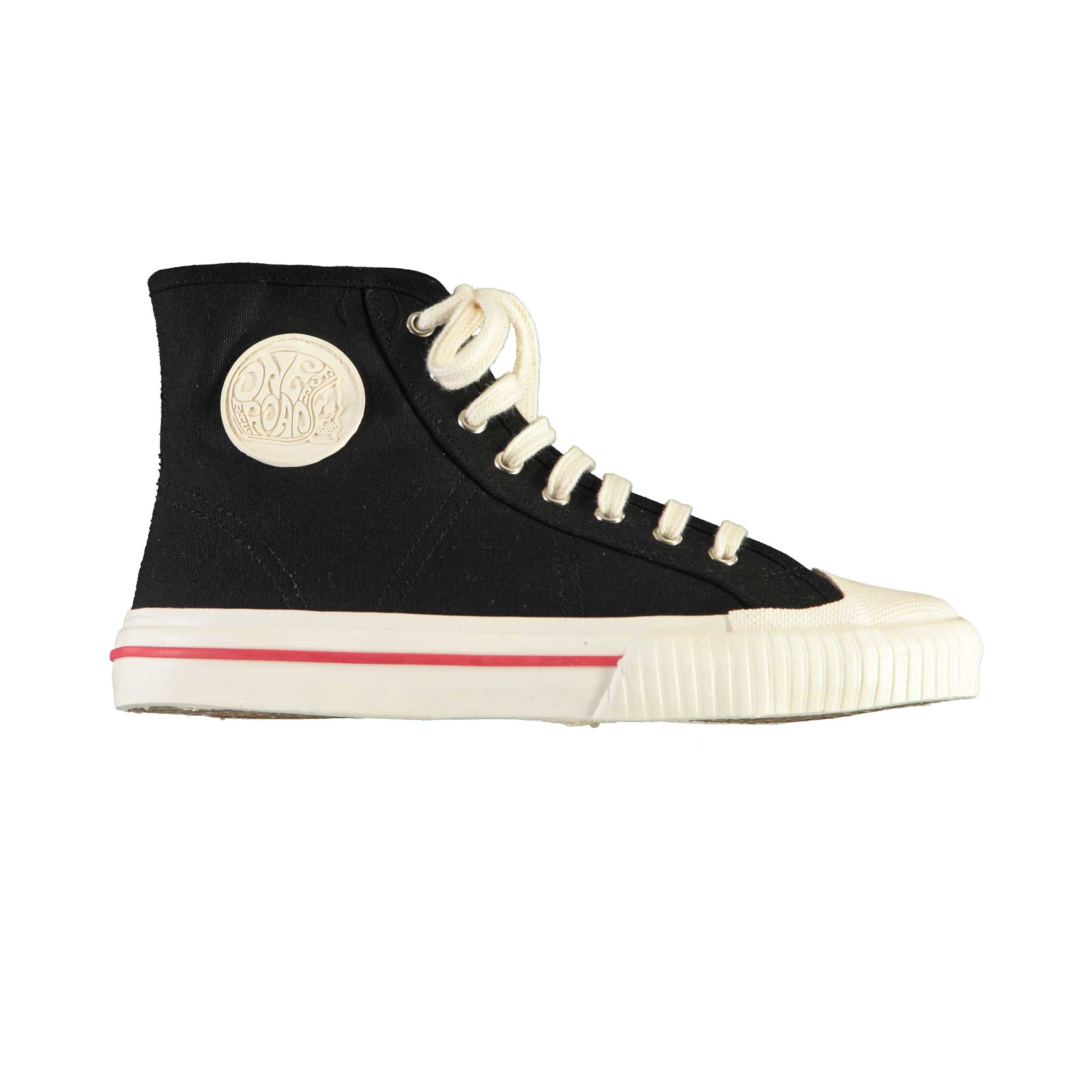 Eat Dust | Jay High Top Canvas Sneakers | Black  