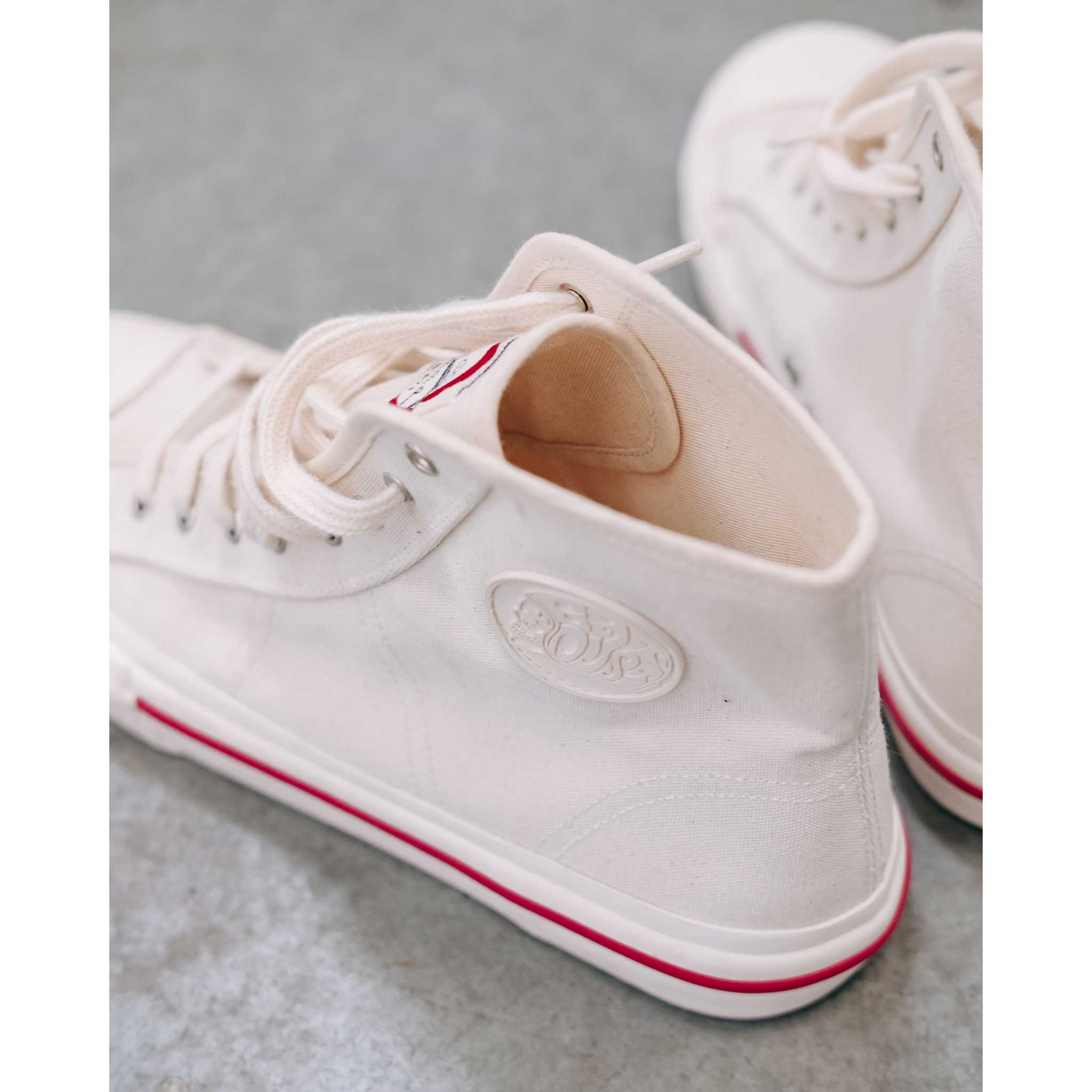 Eat Dust | Jay High Top Canvas Sneakers | Ecru