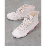 Eat Dust | Jay High Top Canvas Sneakers | Ecru